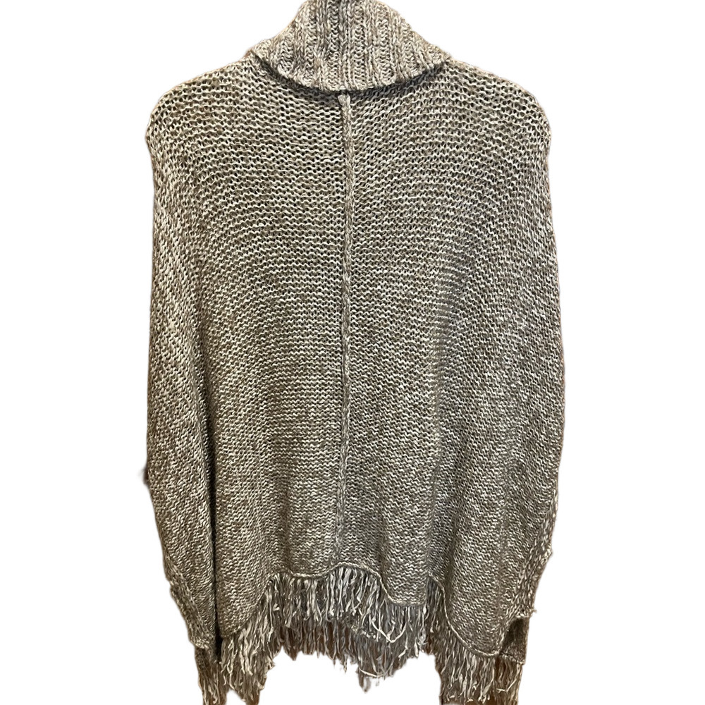 01. WOMENS CHICO’S L/XL DETAIL PONCHO SWEATER - Picture 6 of 6